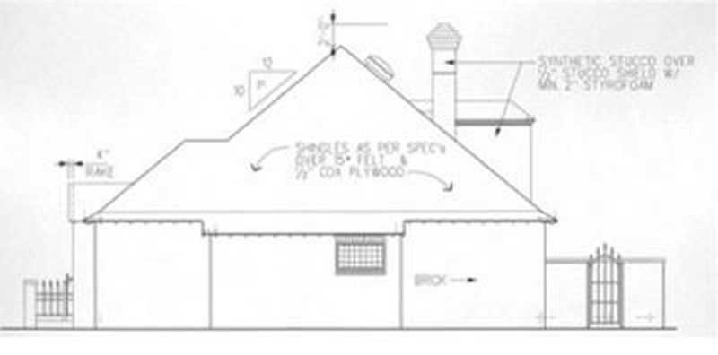 Floor Plan Second Story of European Plan #113-1032