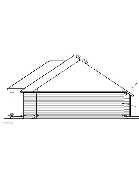 Home Plan Right Elevation of this 3-Bedroom,1598 Sq Ft Plan -113-1033
