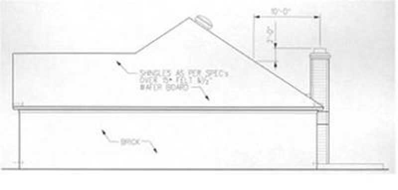 Home Plan Right Elevation of this 3-Bedroom,1445 Sq Ft Plan -113-1034