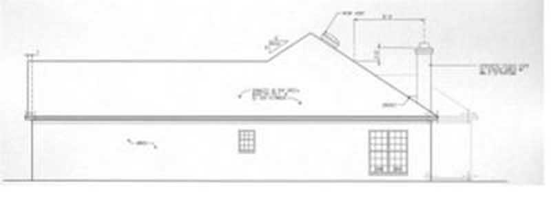 Home Plan Right Elevation of this 3-Bedroom,1525 Sq Ft Plan -113-1035