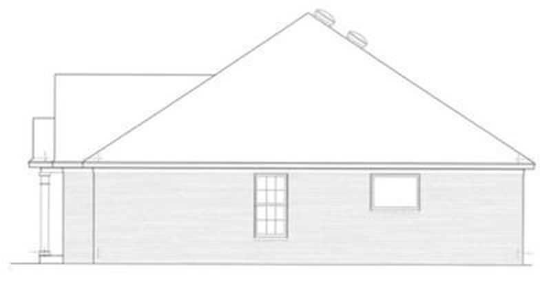 Home Plan Right Elevation of this 3-Bedroom,1608 Sq Ft Plan -113-1036