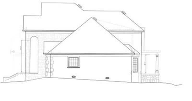 Home Plan Right Elevation of this 4-Bedroom,3712 Sq Ft Plan -113-1038