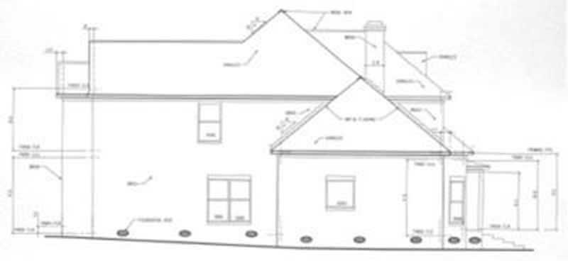 Home Plan Right Elevation of this 4-Bedroom,3600 Sq Ft Plan -113-1039