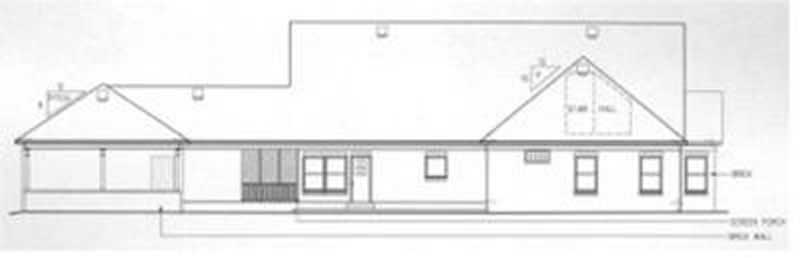 Home Plan Rear Elevation of this 3-Bedroom,2522 Sq Ft Plan -113-1040