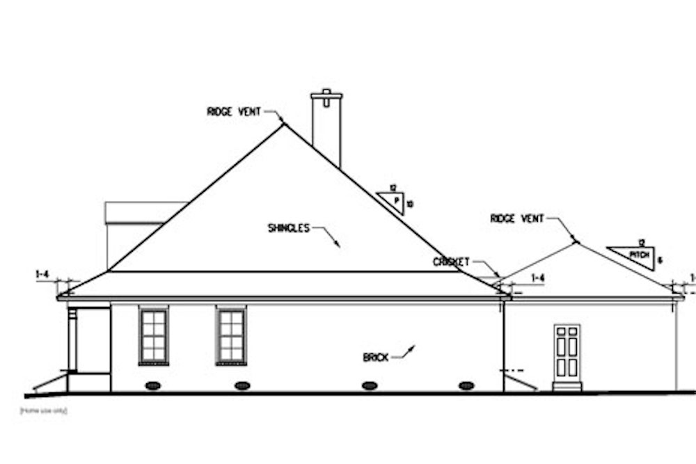 Home Plan Right Elevation of this 3-Bedroom,2438 Sq Ft Plan -113-1049