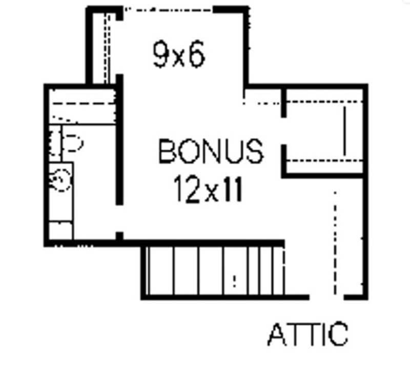 Floor Plan Bonus Room of Mediterranean Plan #113-1052