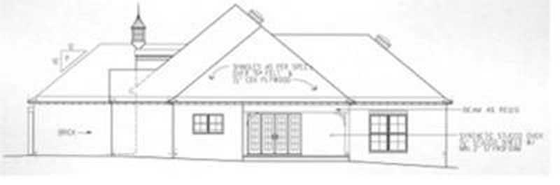 Home Plan Right Elevation of this 3-Bedroom,1758 Sq Ft Plan -113-1057
