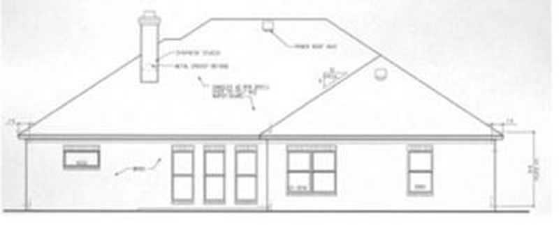 Home Plan Rear Elevation of this 3-Bedroom,1719 Sq Ft Plan -113-1060
