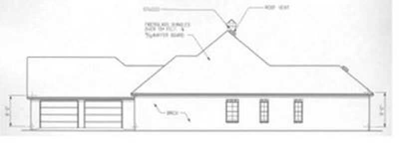 Home Plan Right Elevation of this 3-Bedroom,1835 Sq Ft Plan -113-1063
