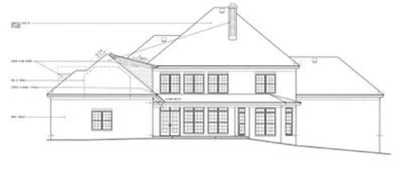 Home Plan Rear Elevation of this 5-Bedroom,4682 Sq Ft Plan -113-1065