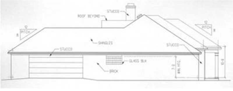Home Plan Right Elevation of this 4-Bedroom,2258 Sq Ft Plan -113-1070