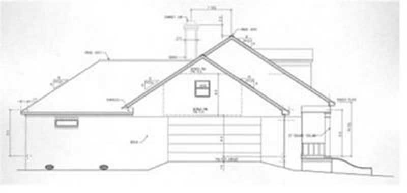 Home Plan Right Elevation of this 3-Bedroom,1868 Sq Ft Plan -113-1072