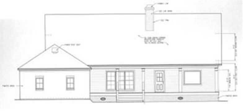 Home Plan Rear Elevation of this 3-Bedroom,2899 Sq Ft Plan -113-1074