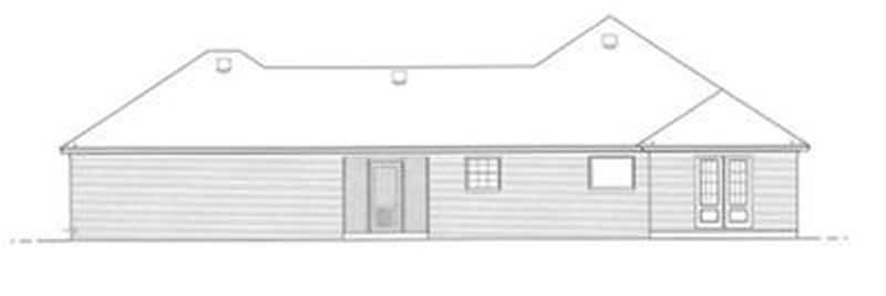 Home Plan Rear Elevation of this 3-Bedroom,1568 Sq Ft Plan -113-1075
