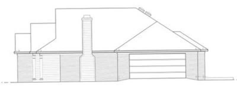 Home Plan Right Elevation of this 3-Bedroom,1568 Sq Ft Plan -113-1075