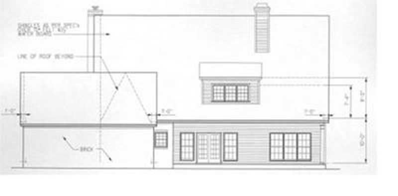 Home Plan Rear Elevation of this 4-Bedroom,2756 Sq Ft Plan -113-1078