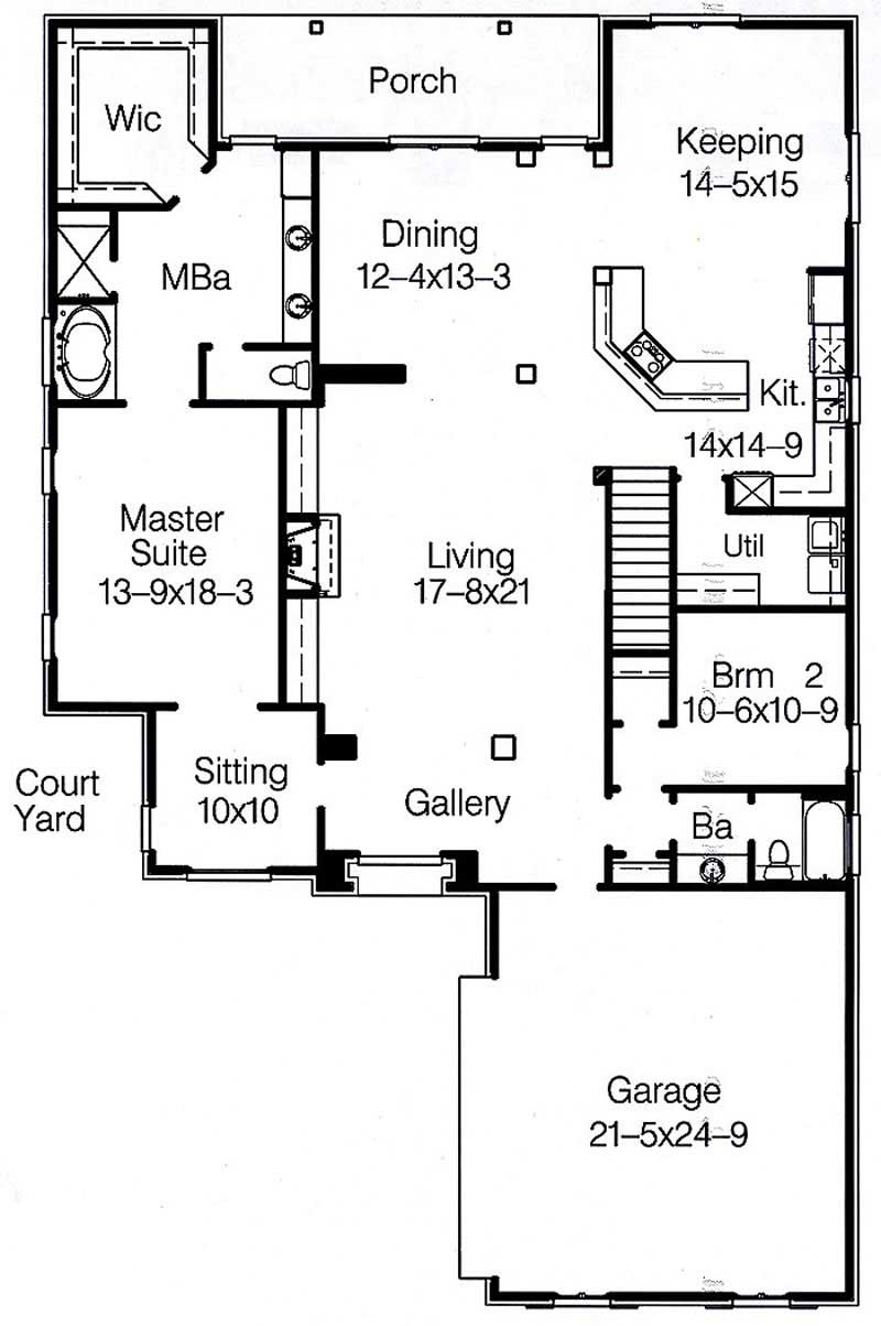 Floor Plan First Story of Plan #113-1085