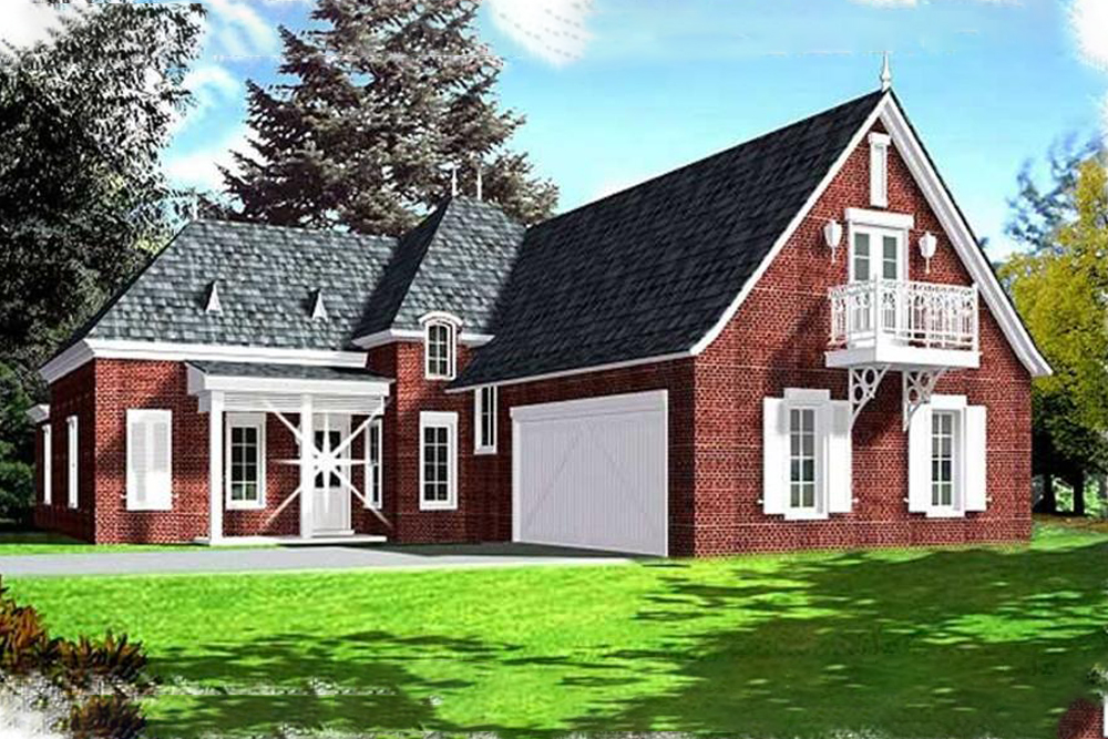 Colonial home plan (ThePlanCollection: House Plan #113-1087)