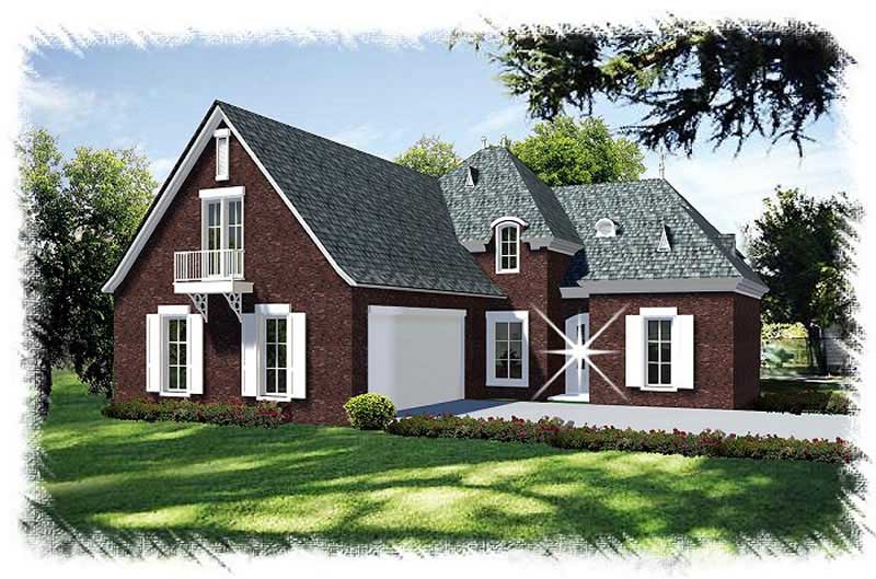 European style house (ThePlanCollection: Plan #113-1094)
