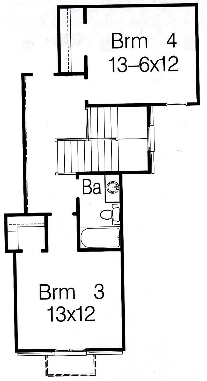 Floor Plan Second Story of Plan #113-1094