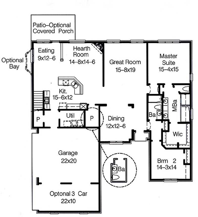Floor Plan First Story of Plan #113-1104
