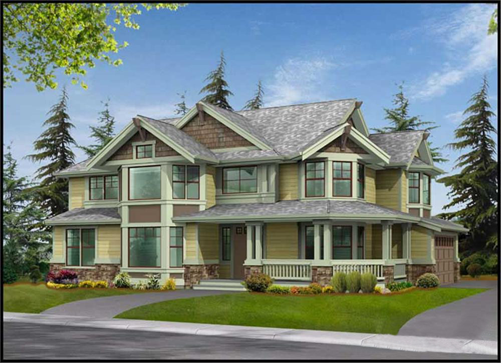Front View of this 3-Bedroom, 3130 Sq Ft Plan - 115-1000