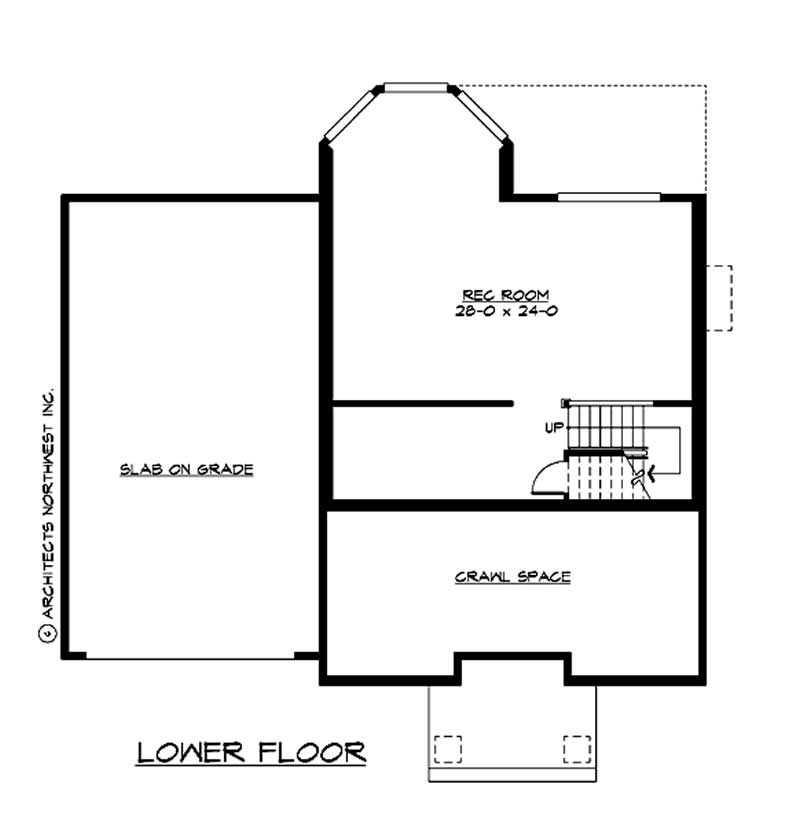 Floor Plan Basement of Farmhouse Plan #115-1006