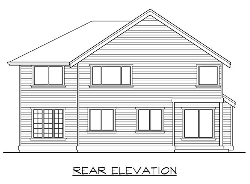 Home Plan Rear Elevation of this 3-Bedroom,3181 Sq Ft Plan -115-1009