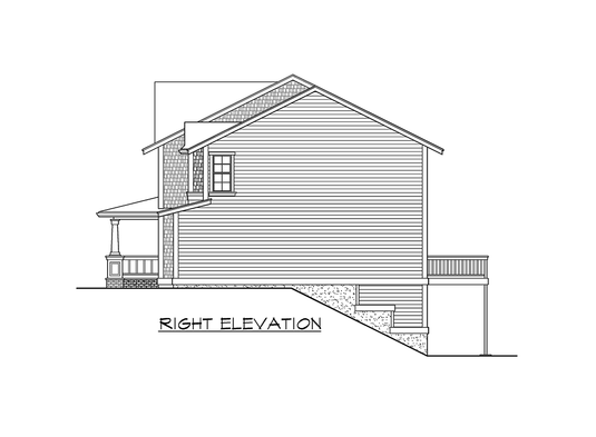 Home Plan Right Elevation of this 5-Bedroom,3320 Sq Ft Plan -115-1013