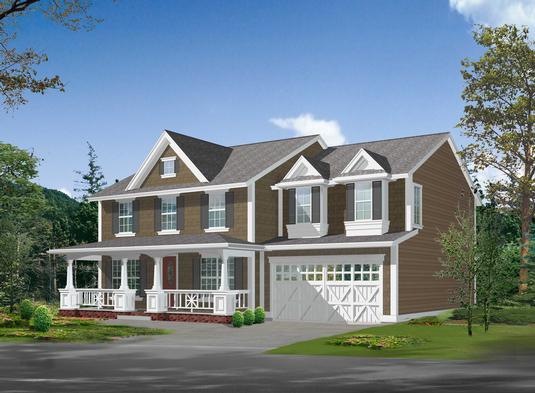 Front elevation of Country home (ThePlanCollection: House Plan #115-1013)