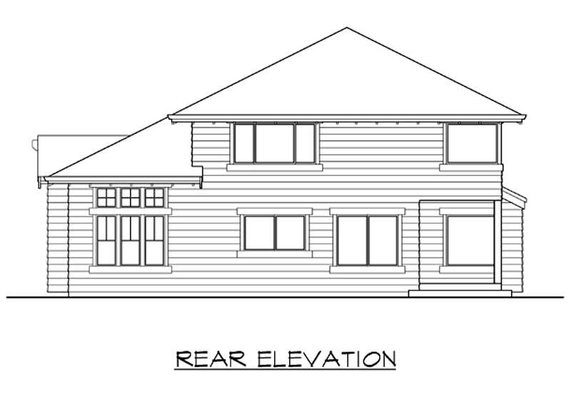 Home Plan Rear Elevation of this 3-Bedroom,2650 Sq Ft Plan -115-1015
