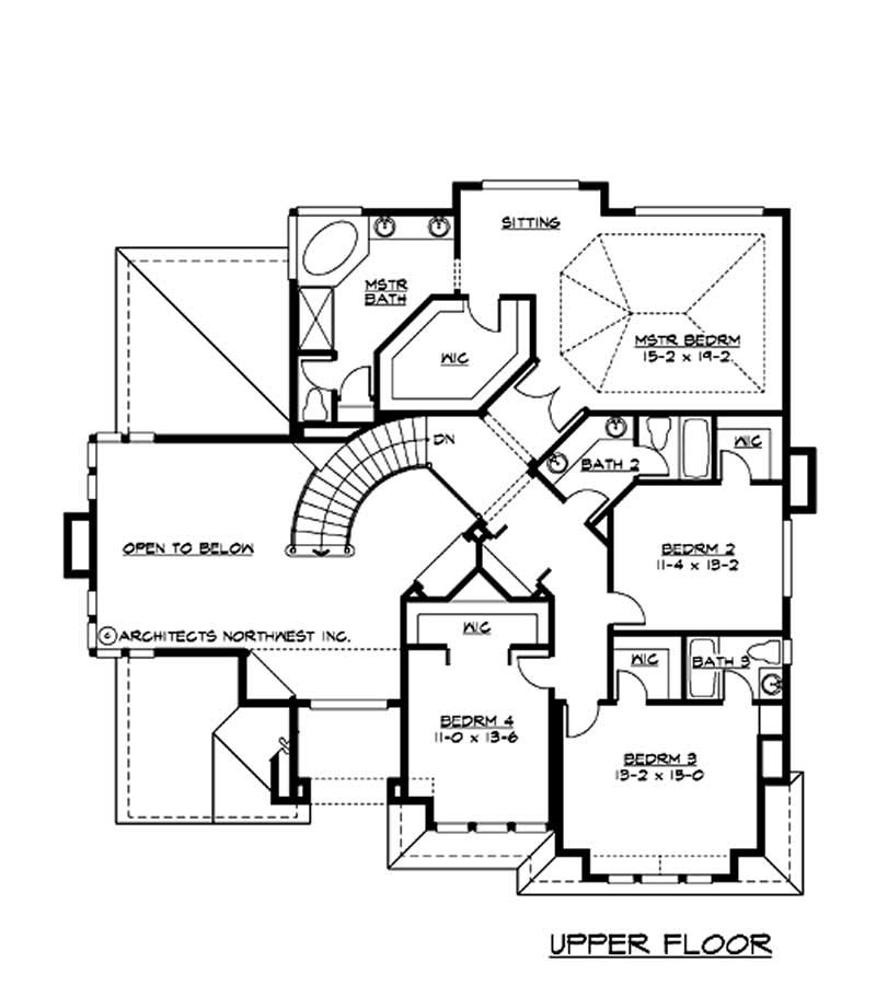 Floor Plan First Story of Craftsman Plan #115-1044