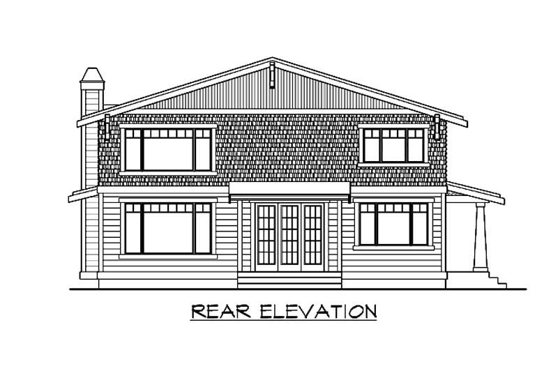 Home Plan Rear Elevation of this 3-Bedroom,3430 Sq Ft Plan -115-1052
