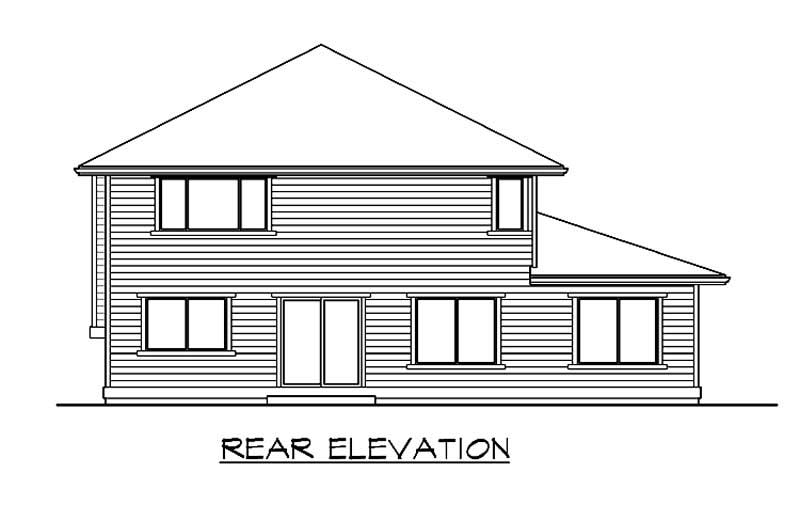 Home Plan Rear Elevation of this 3-Bedroom,2262 Sq Ft Plan -115-1064
