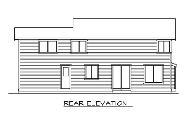Home Plan Rear Elevation of this 3-Bedroom,1974 Sq Ft Plan -115-1066