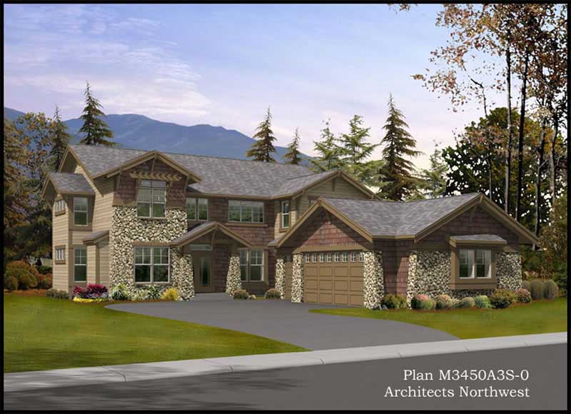 Front View of this 4-Bedroom, 3450 Sq Ft Plan - 115-1079