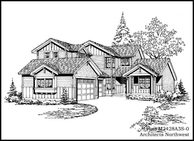 Front View of this 3-Bedroom, 2428 Sq Ft Plan - 115-1086