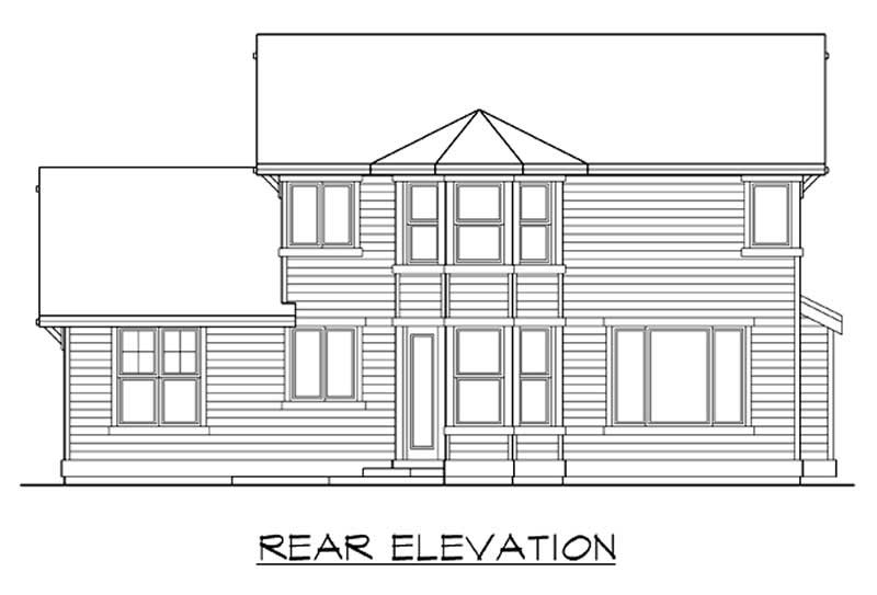 Home Plan Rear Elevation of this 3-Bedroom,2428 Sq Ft Plan -115-1086