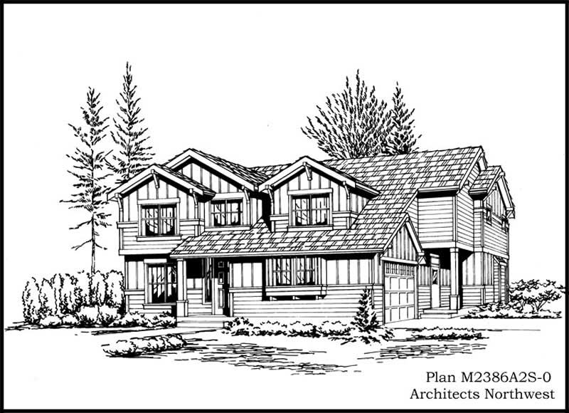 Front View of this 3-Bedroom, 2387 Sq Ft Plan - 115-1091