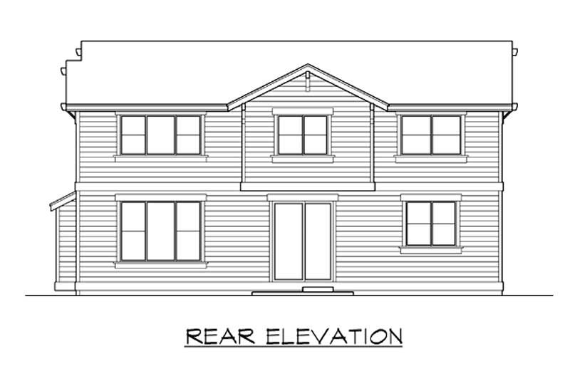 Home Plan Rear Elevation of this 3-Bedroom,2387 Sq Ft Plan -115-1091
