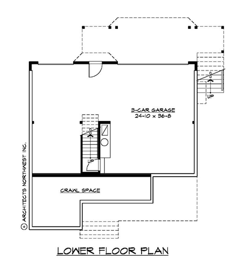 Floor Plan Basement of Country Plan #115-1097