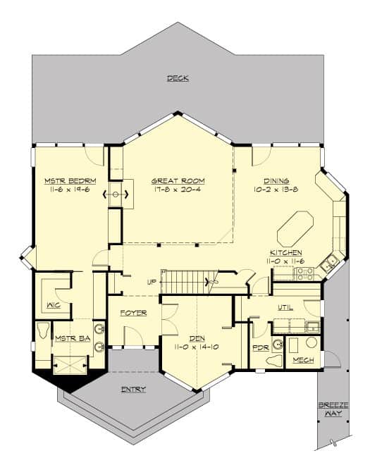 Main Level of Country Plan #115-1111