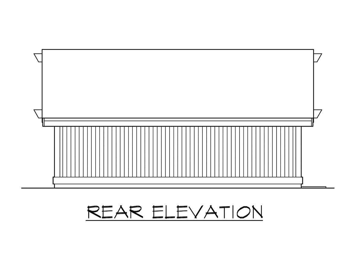 Home Plan Rear Elevation of this 4-Bedroom,2360 Sq Ft Plan -115-1111