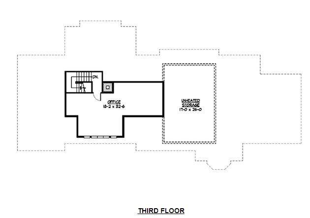 Floor Plan Third Story of Country Plan #115-1120