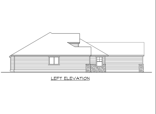Home Plan Left Elevation of this 3-Bedroom,2035 Sq Ft Plan -115-1133