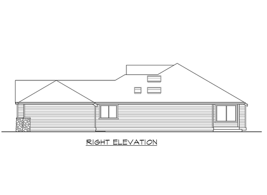 Home Plan Right Elevation of this 3-Bedroom,2035 Sq Ft Plan -115-1133