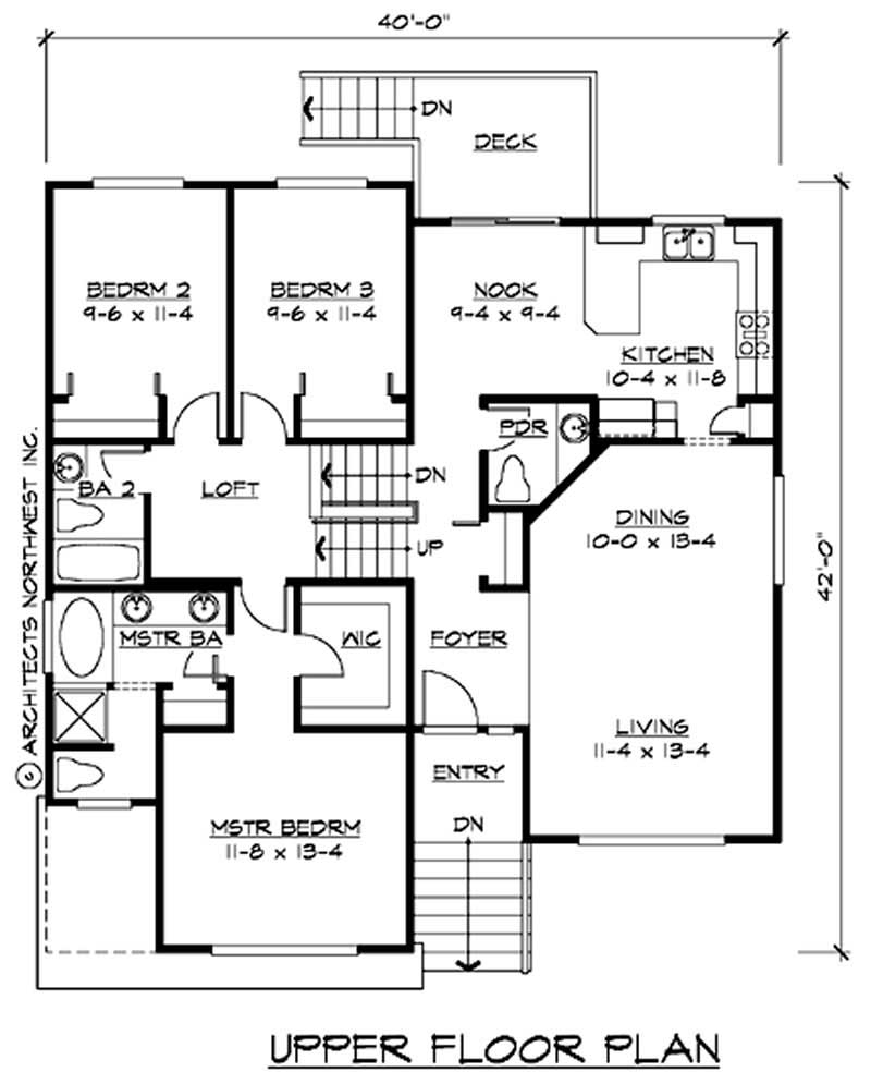 Floor Plan First Story of Craftsman Plan #115-1140