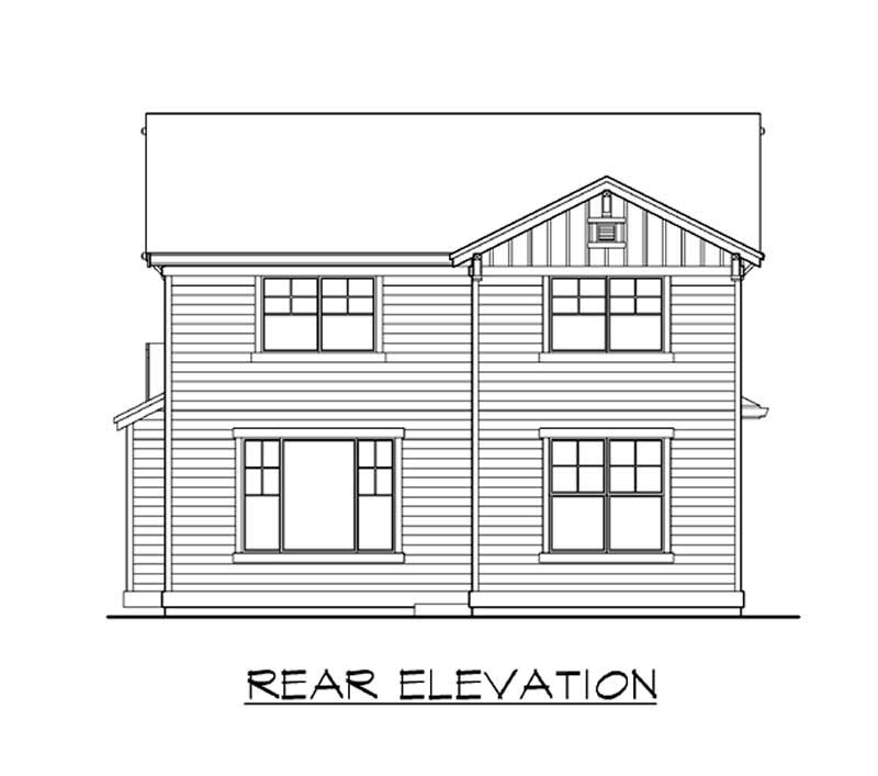 Home Plan Rear Elevation of this 3-Bedroom,2127 Sq Ft Plan -115-1148