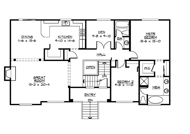Upper Level of Multi-Level Plan #115-1154