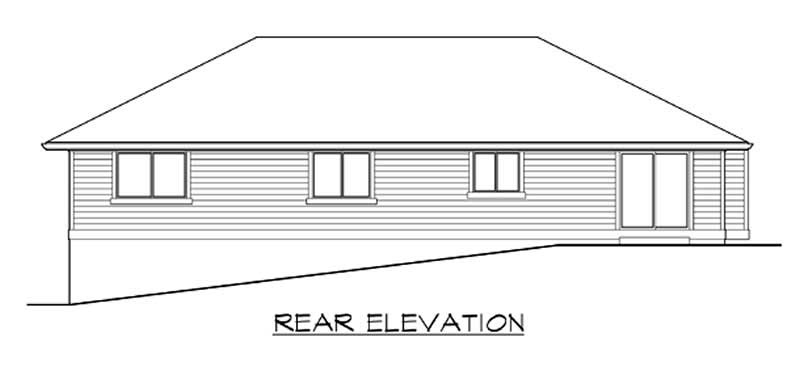 Home Plan Rear Elevation of this 3-Bedroom,2290 Sq Ft Plan -115-1154
